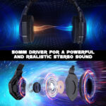 ONIKUMA K10 PRO Gaming Headset Stereo Gaming Headphones For PS4 PS5   One With Mic Led Light - Image 3