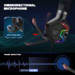 ONIKUMA K10 PRO Gaming Headset Stereo Gaming Headphones For PS4 PS5   One With Mic Led Light - Image 4