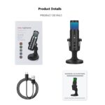 RGB Colorful Breathing Ambience Light USB Condenser Microphone - Image 2
