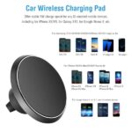 Qi Wireless Car Charger Magnetic Air Vent Phone Mount - Image 5
