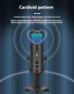 RGB Colorful Breathing Ambience Light USB Condenser Microphone - Image 3