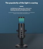 RGB Colorful Breathing Ambience Light USB Condenser Microphone - Image 5