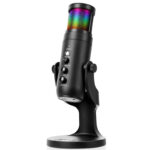 RGB Colorful Breathing Ambience Light USB Condenser Microphone - Image 7